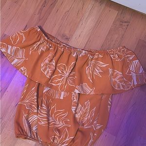 Orange floral top